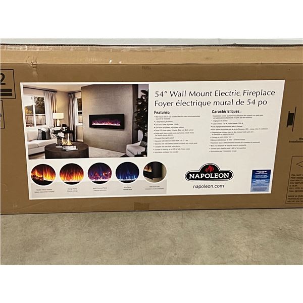 Napoleon 54" Wall Mount Electric Fireplace - see all photos for details