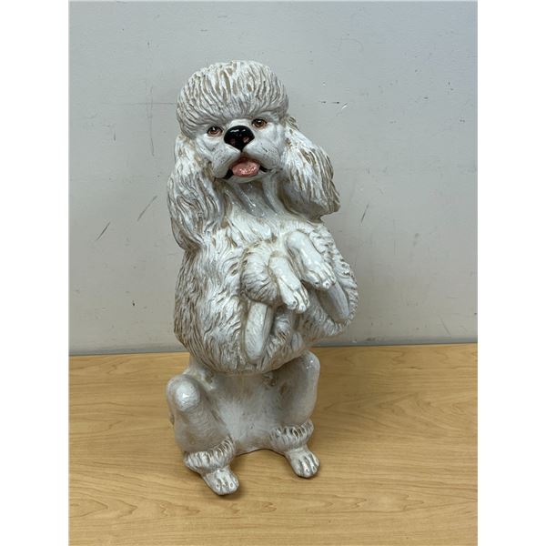 Italian Terracotta? Ceramic Poodle - Larger - Approx: 20.5"T 8"W