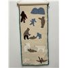 Image 1 : Artist Signed Vintage Inuit Felt Wall Hanging - Approx: 40x19"