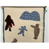 Image 2 : Artist Signed Vintage Inuit Felt Wall Hanging - Approx: 40x19"