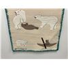 Image 4 : Artist Signed Vintage Inuit Felt Wall Hanging - Approx: 40x19"