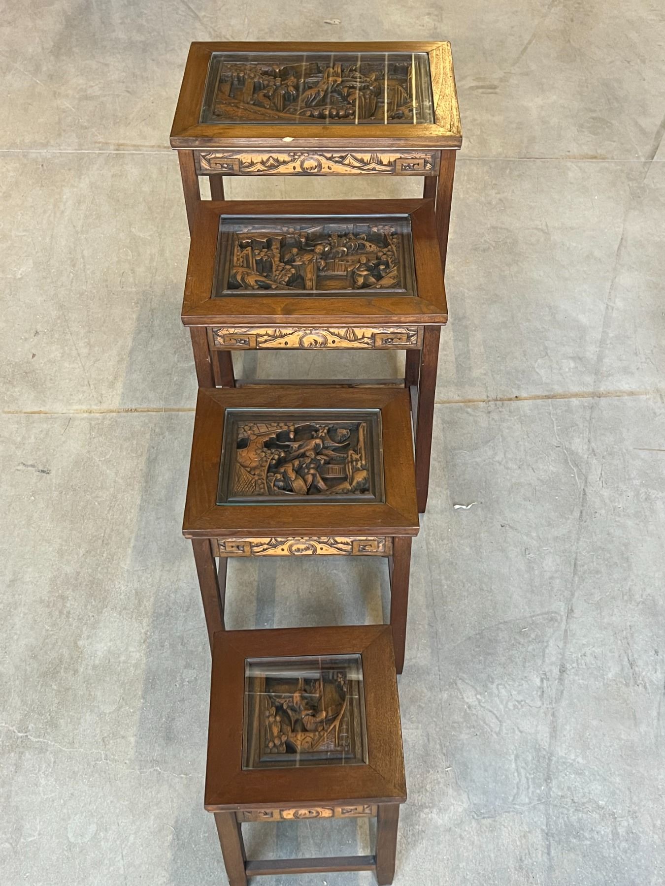 Asian Nesting Tables - Largest approx: 20x14 & 24