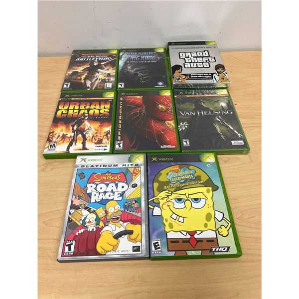 9 Microsoft XBOX Games - see all photos for details - Not tested