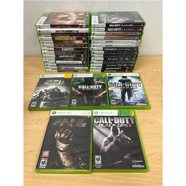 32 Microsoft XBOX 360 Games - see all photos for details - Not tested