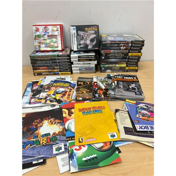 Nintendo Cases & Manuals only as pictured - Mixed Lot - see all photos