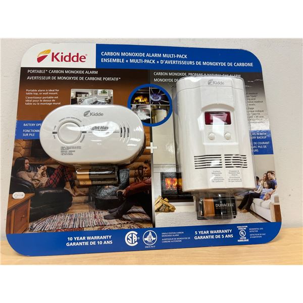 New Sealed Kidde Carbon Monoxide Alarm Multi Pack
