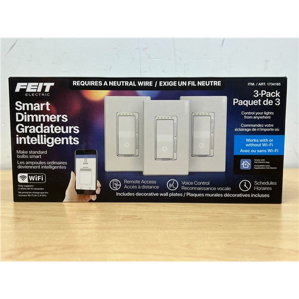 New 3 Pack Feit Electric Smart Dimmers