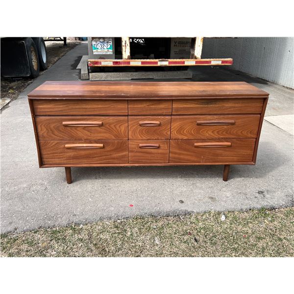 Jan Kuypers for Imperial Furniture Afromosia 9 Drawer Dresser - Approx: 65.5 x 18.25 & 29.25"T