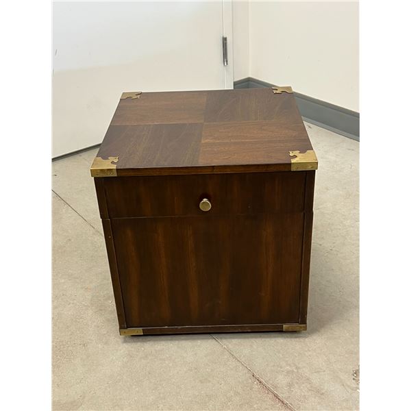 Amazing Vintage LP Record Storage Box - Approx: 17x17 & 18"T (see all photos)