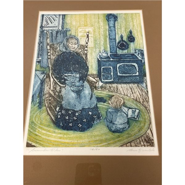 Ann Huculak "Remember When?" 26/60 Framed Art - Approx: 19.25 x 15.75"