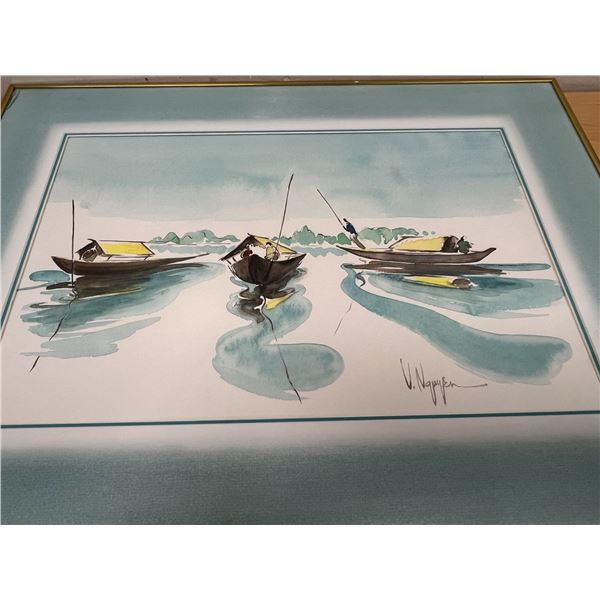 V. Nguyen Framed Art (frame approx: 25.25 x 19.25")