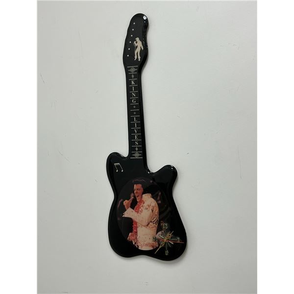 Elvis Guitar Shape Wall Clock 32" not tested