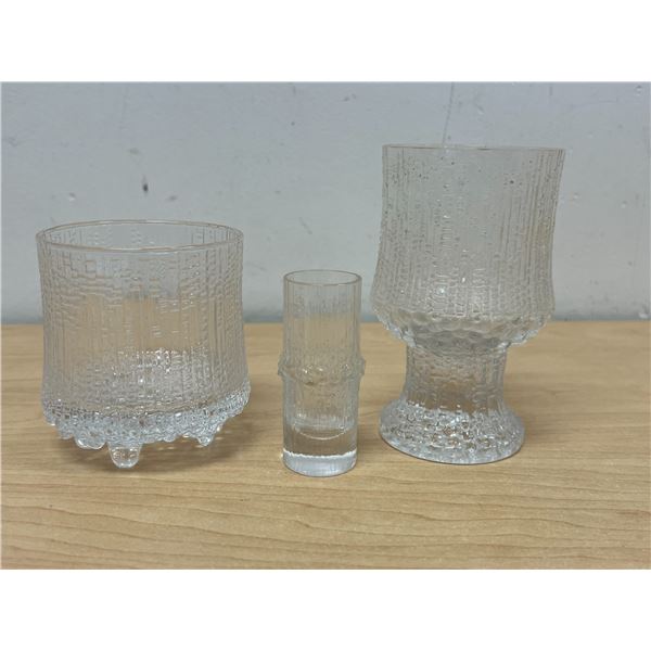 3 iittala Glasses - mixed Lot - tallest 5" (see all photos)