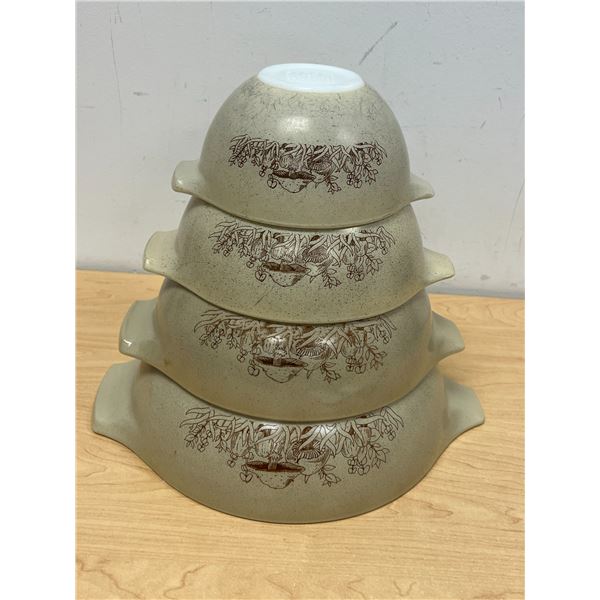 Pyrex Forest Fancies Mushroom Cinderella Nesting Mixing Bowls - see all photos