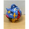 Image 2 : Hand Painted Mexican Ceramic Coin Bank 8"T 6"W