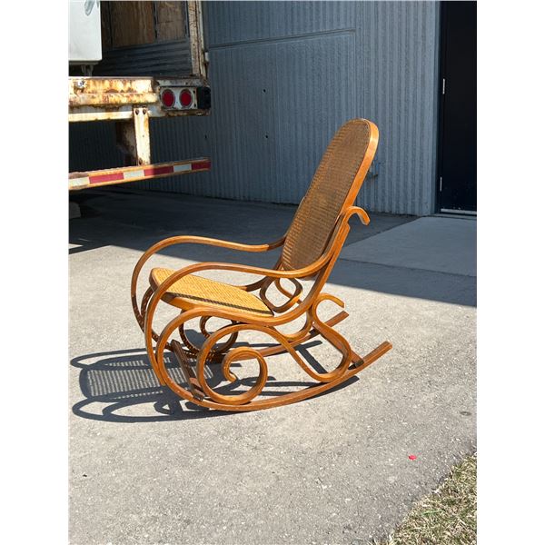 Vintage Bentwood & Cane Rocking Chair - Approx: 20.5"W 37"D 40"T (see all photos)