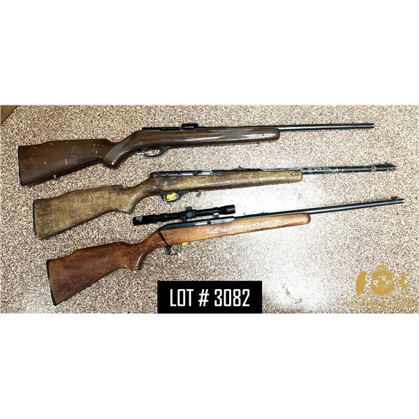 LOT OF 3 SEMI-AUTO RIFLE, CAL. 22LR - FOR PARTS OR PROJECT