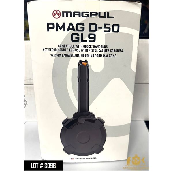 PMAG D-50 GL9 - 50ROUND MAGAZINE, 9X19MM PARABELLUM -NEW