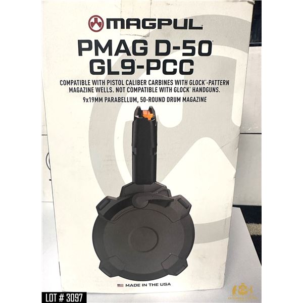 PMAG D-50 GL9 -PCC- 50ROUND MAGAZINE, 9X19MM PARABELLUM - NEW