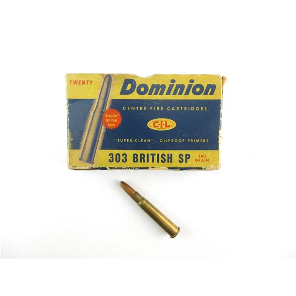 COLLECTIBLE DOMINION .303 BR AMMO LOT