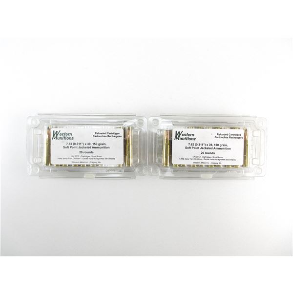 WESTERN FACTORY RELOADED 7.62X39MM AMMO LOT