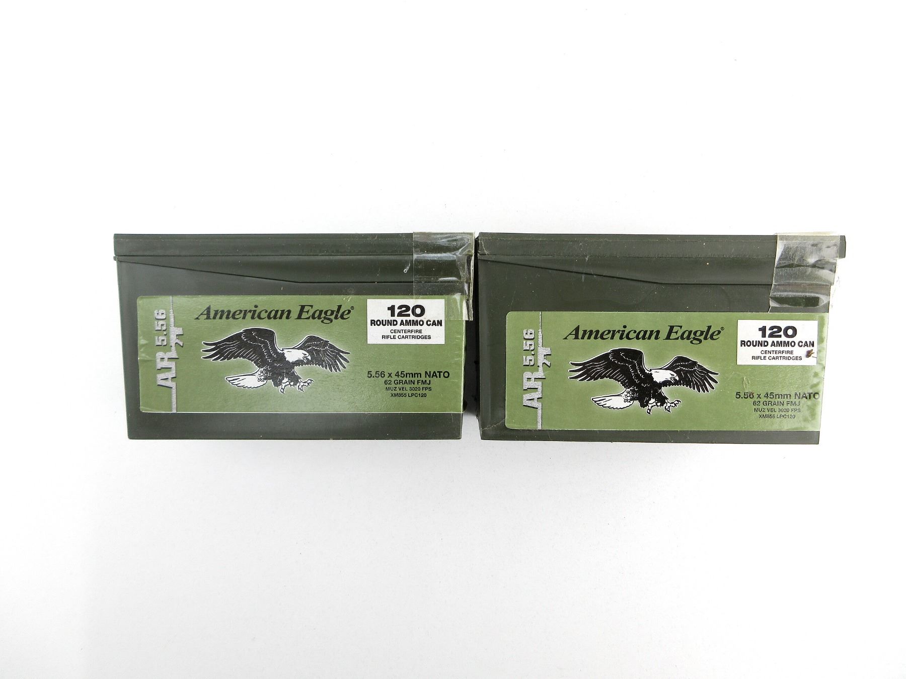 Xm855 AMERICAN EAGLE 5.56X45MM NATO XM855 LPC120 AMMO LOT