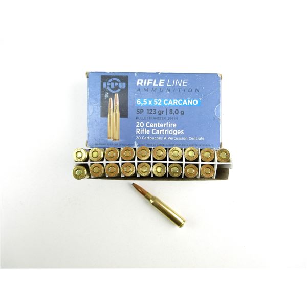 PPU 6.5X52 CARCANO AMMO LOT