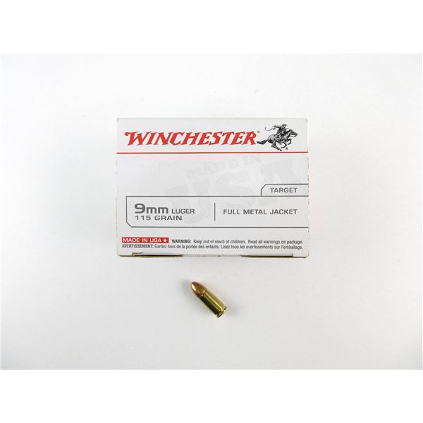 WINCHESTER 9MM LUGER AMMO LOT