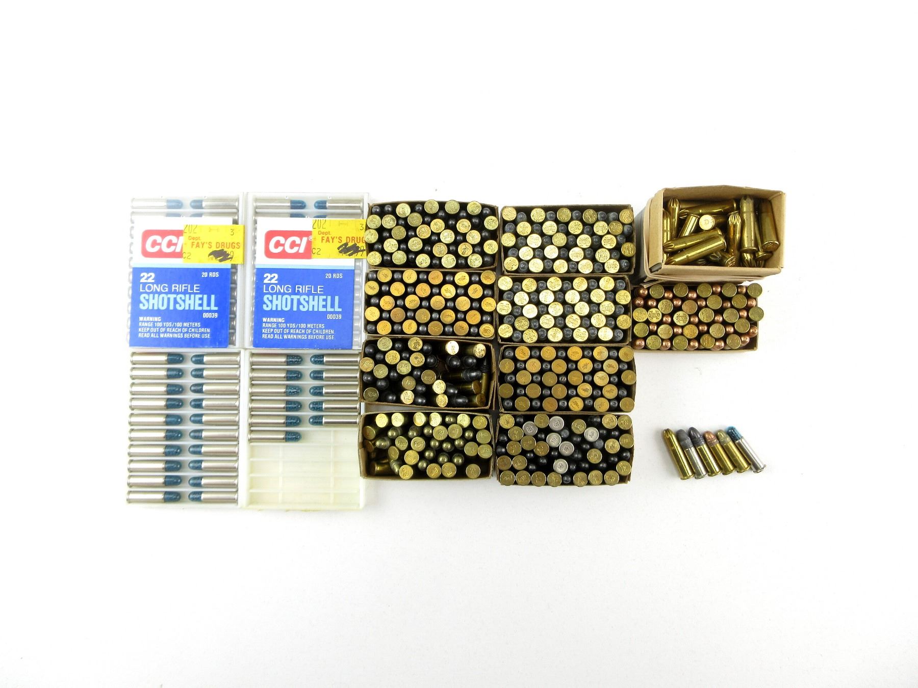 ASSORTED .22 LR AMMO AND .22 LR SHOT SHELL AMMO LOT