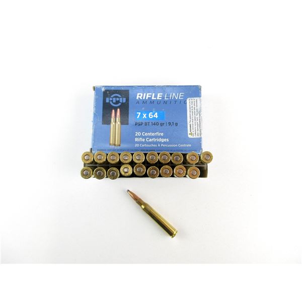 PPU RIFLE LINE 7X64MM AMMO LOT