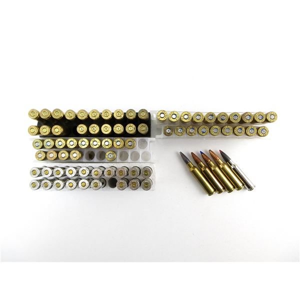 ASSORTED AMMO AND NON-PRIMED CASES LOT