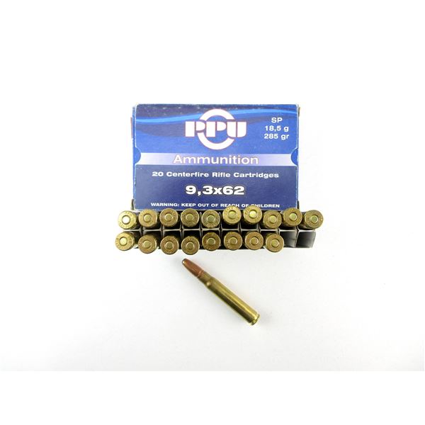 PPU 9.3X62MM AMMO LOT