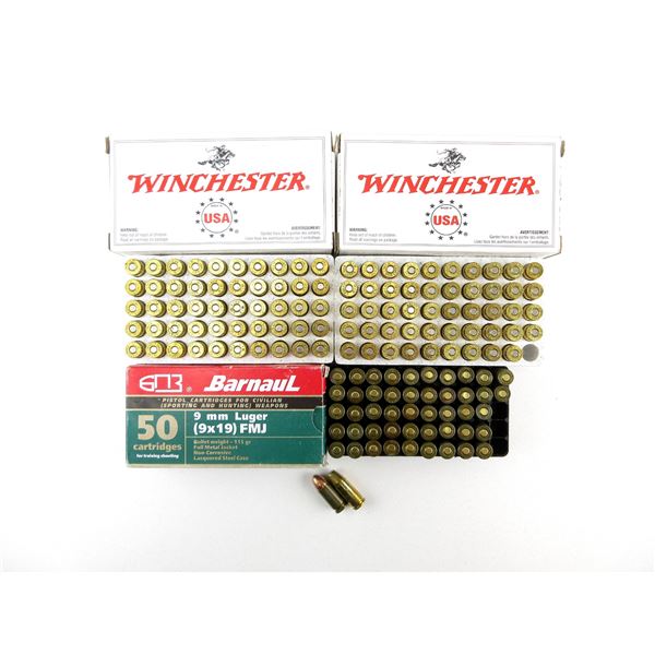 ASSORTED 9MM LUGER AMMO LOT
