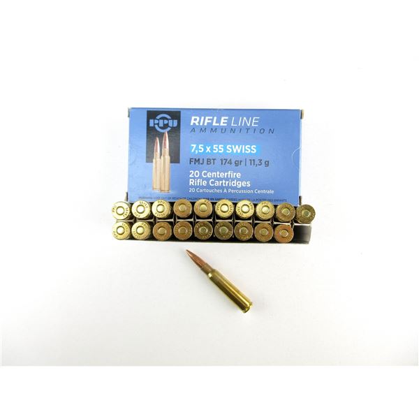 PPU 7.5X55 SWISS AMMO LOT