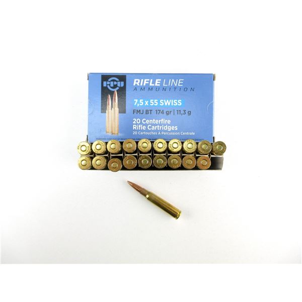 PPU 7.5X55 SWISS AMMO LOT