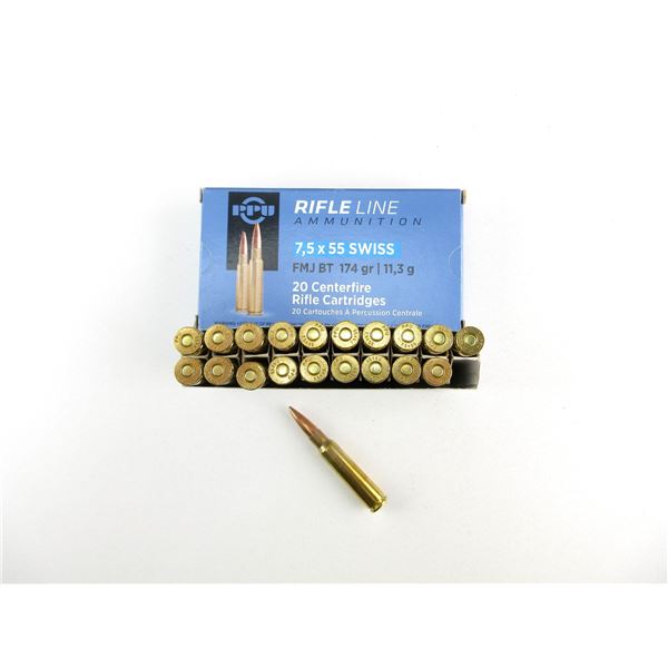 PPU 7.5X55 SWISS AMMO LOT