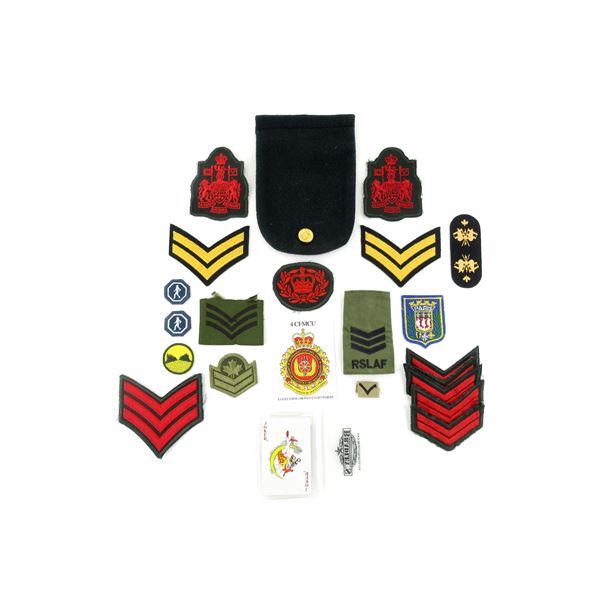 ASSORTED MILITARY BADGE, ETC. LOT