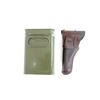 Image 2 : WWII U.S. M1916 M1911A1 PISTOL HOLSTER AND CONTAINER LOT