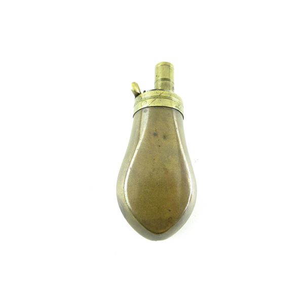 ANTIQUE BRASS POWDER FLASK