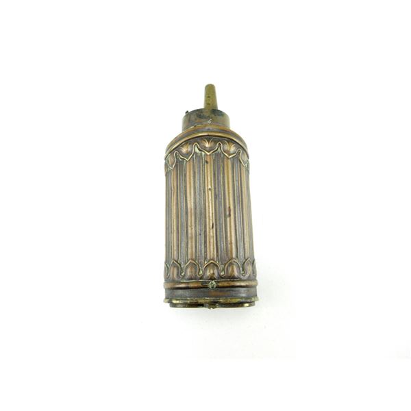 ANTIQUE BRASS POWDER FLASK