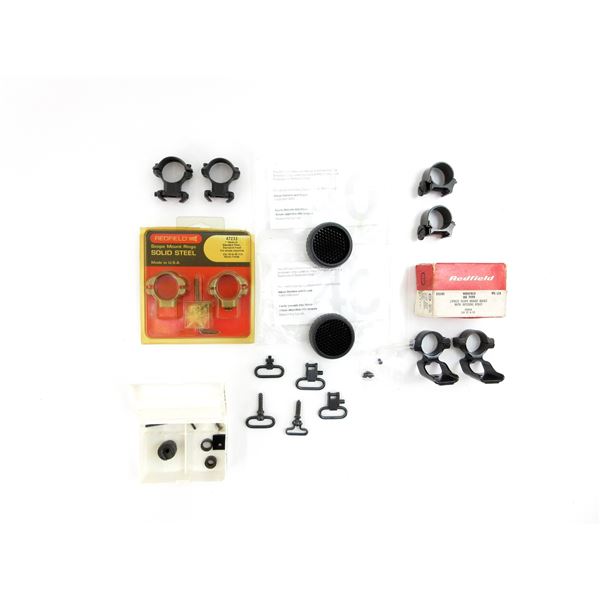 ASSORTED SCOPE RINGS AND ETC. LOT
