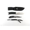Image 2 : WINCHESTER THREE PIECE RUBBER HANDLE KNIFE SET IN WOOD PRESENTATION BOX LOT