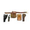Image 2 : ASSORTED LEATHER HOLSTERS, POUCHES AND BELT LOT