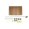 Image 2 : LOCKABLE WOODEN STORAGE BOX, TRIGGER LOCKS AND GUN CLEANING ACCESSORIES LOT