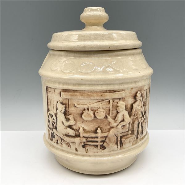 McCoy Pottery Collectible Cookie Jar, Pioneer Frontier w/Lid