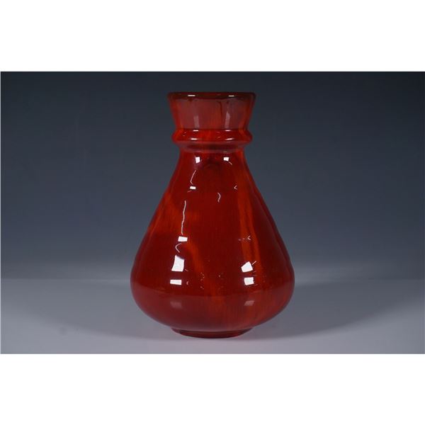 Canadian Art Pottery Vase, Red Glaze