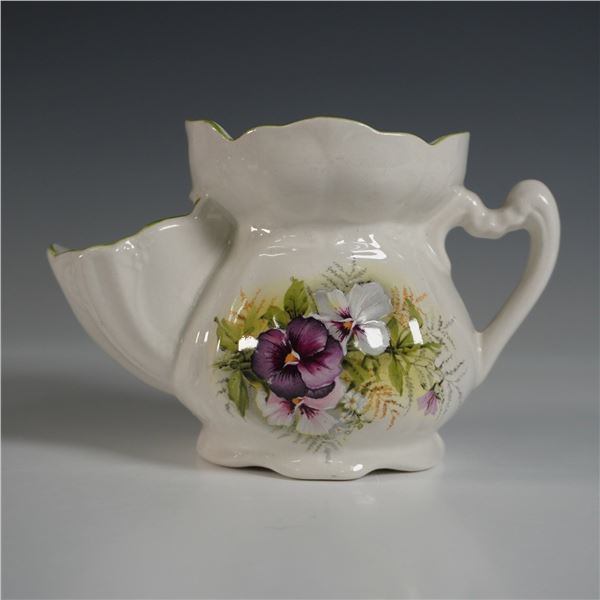 James Kent Ltd., Ceramic Pansy Pattern Shaving Scuttle
