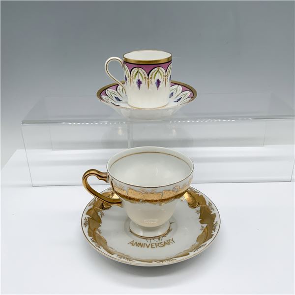 4pc Porcelain Tea Set with Matching Saucers