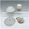 Image 3 : 4pc Porcelain Tea Set with Matching Saucers
