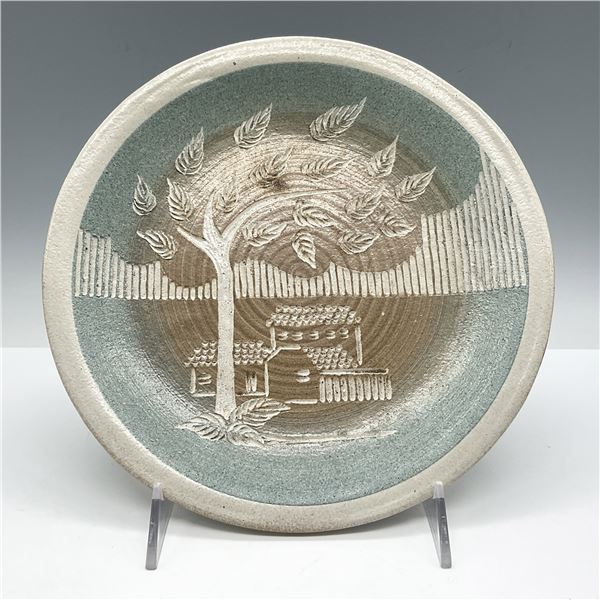 Ossenbach Taller Ceramic Incised Wall Plate